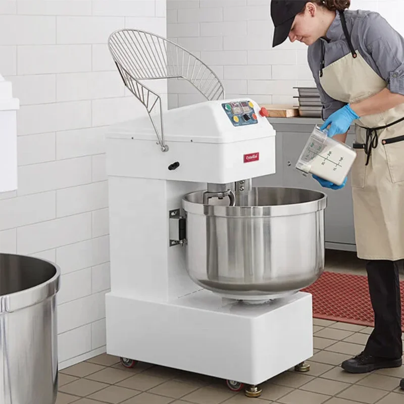 

Factory Supply Cheapest Commercial Bread Dough Mixer 25kg 20 Liter 80 Liter Domestic Spiral Dough Mixer