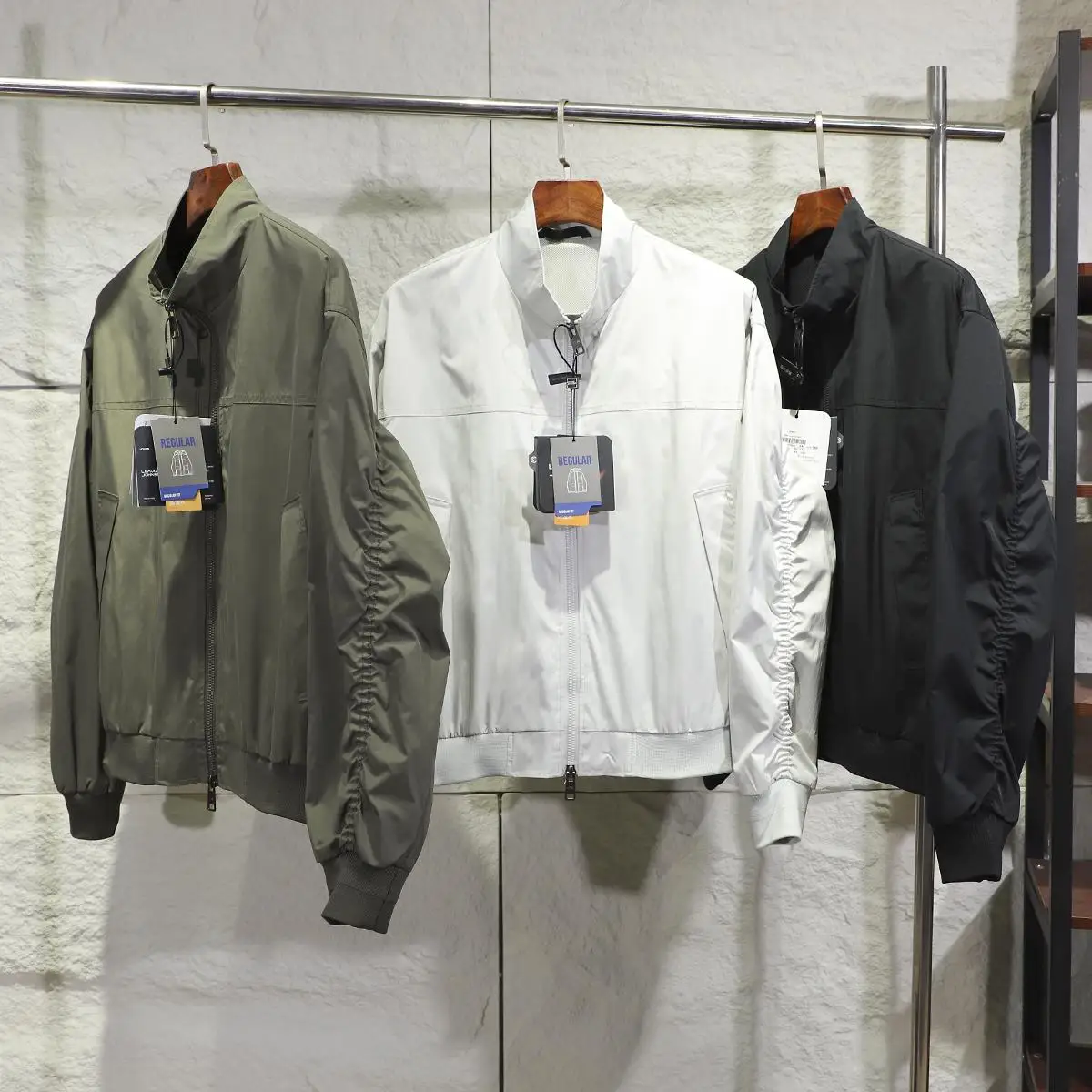 

Мужская уличная куртка-бомбер с воротником-стойкой, демисезонная, ветрозащитная, бейсбольная, модная, молодежная, свободного кроя