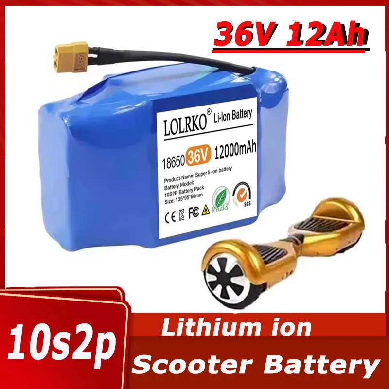 Original 36V 12000mAh 10s2P Battery Is The Lithium-Ion Battery Of The Self-Balancing Suspension Plate Unicycle.