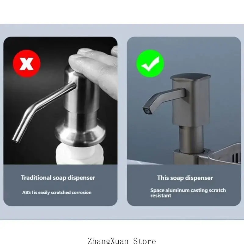 Kitchen Sink Soap Dispenser with Press Pump for Dish Soap and Hand Washing Use 3XUF