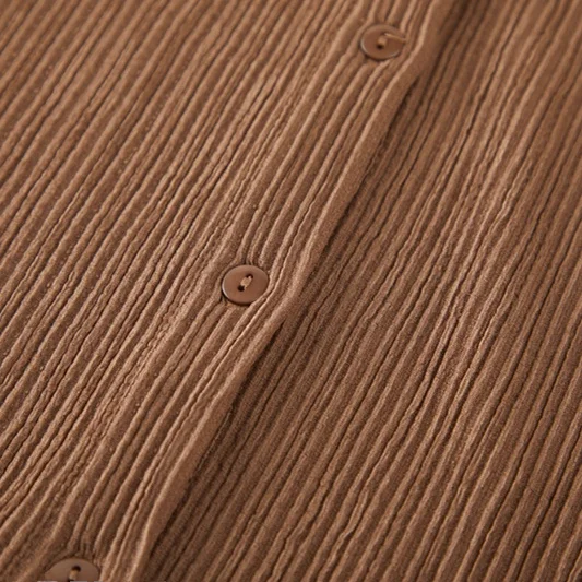 ربيع الخريف المرأة طويلة Sve طوق لينة مريحة يانغ ليو التجاعيد Fce سترة مفتوحة عادية Sle فضفاضة تناسب