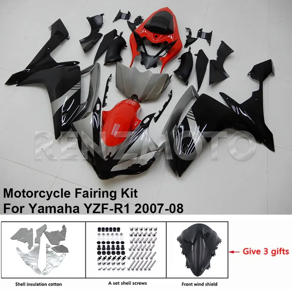 

Комплект обтекателей для мотоцикла, комплект кузова из пластика для YAMAHA YZF-R1 YZF R1 2007-2008, Аксессуары для кузова