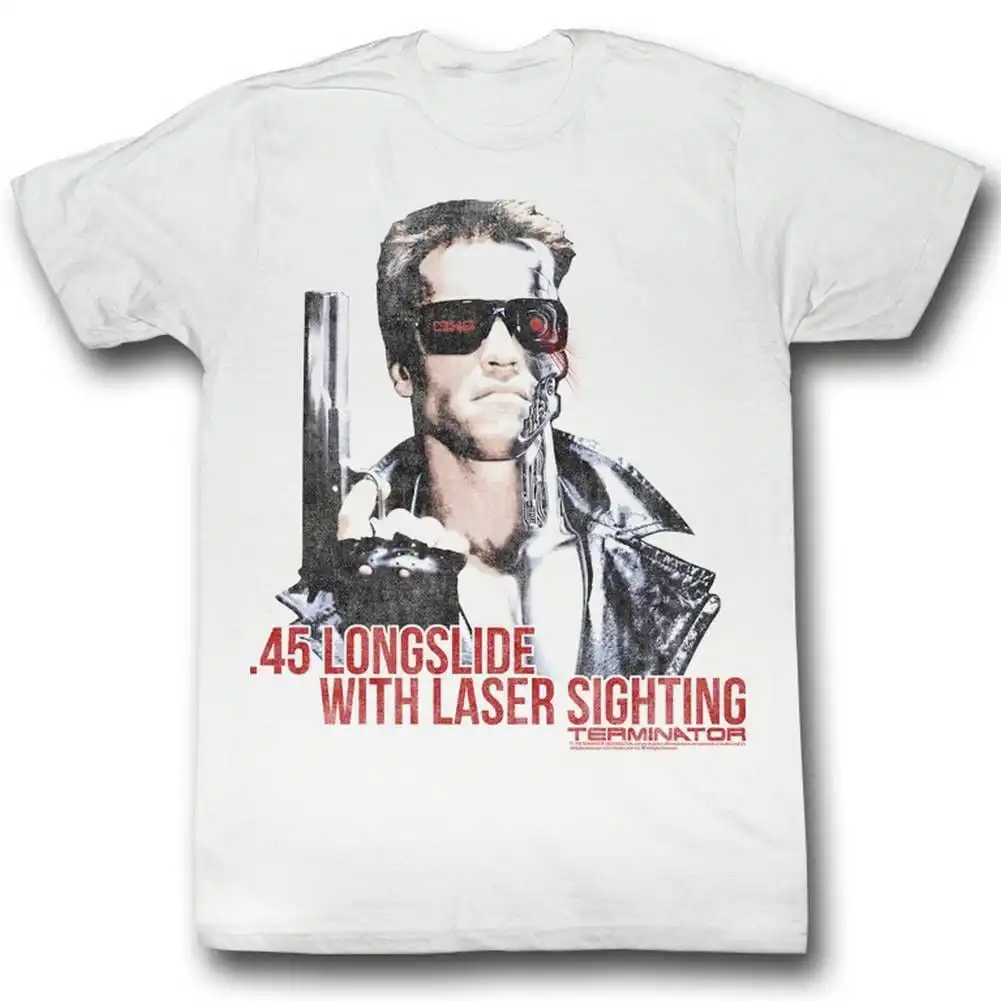 Terminator Laser Sighting White Adult T Shirt