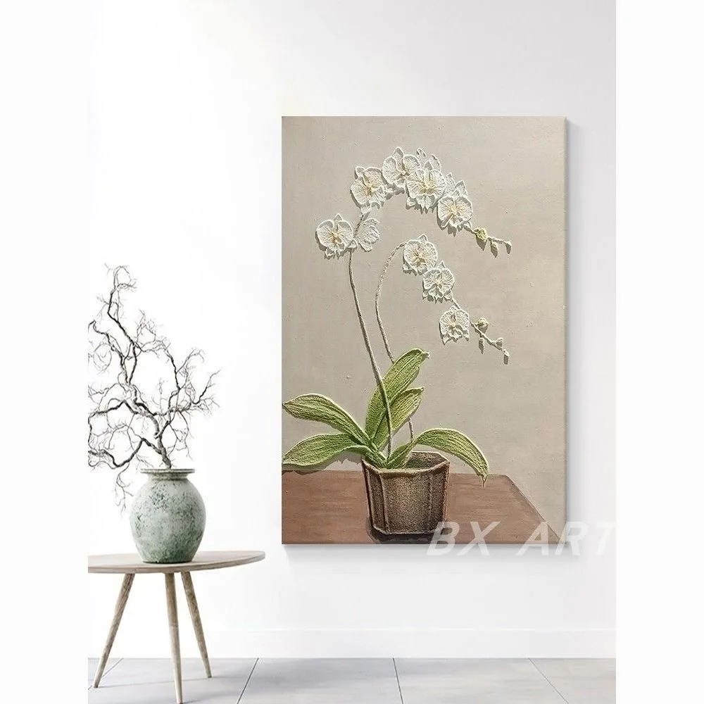 

D6003 Minimalist Single Flower Oil Painting