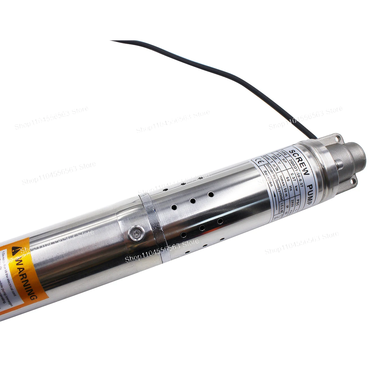 مضخة بئر غاطسة بقطر 50 مم مع مضخة من الفولاذ المقاوم للصدأ 304 هيكل غاطس بئر عميق 1000 لتر/ساعة 2 بوصة مياه