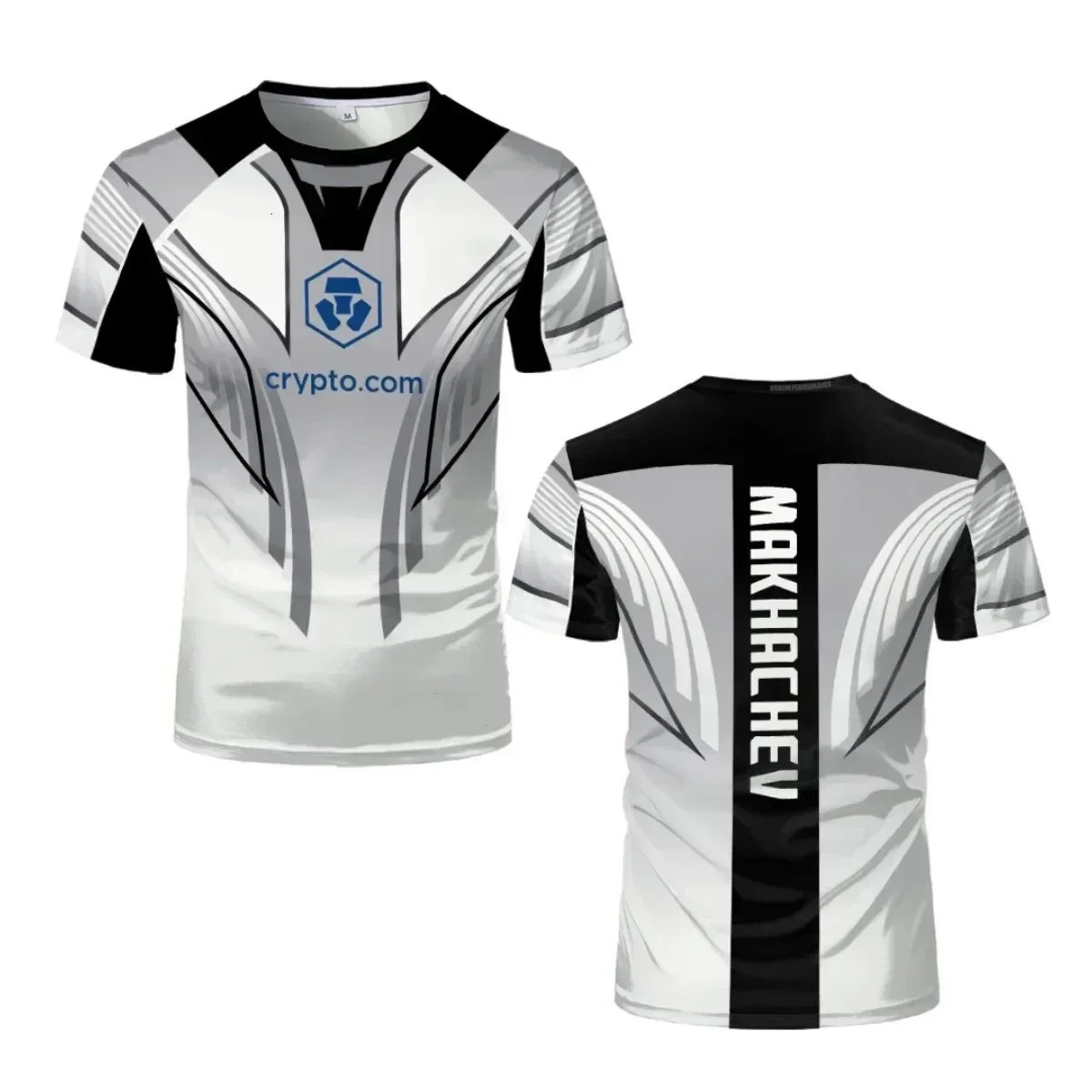 Herren-T-Shirt im Fight-Style, schwarz-gold, für MMA-Training, sportliches T-Shirt, ideal für den Sommer, schnelltrocknend, für Fitness und Boxen, 3D-Druck. – Detail 15