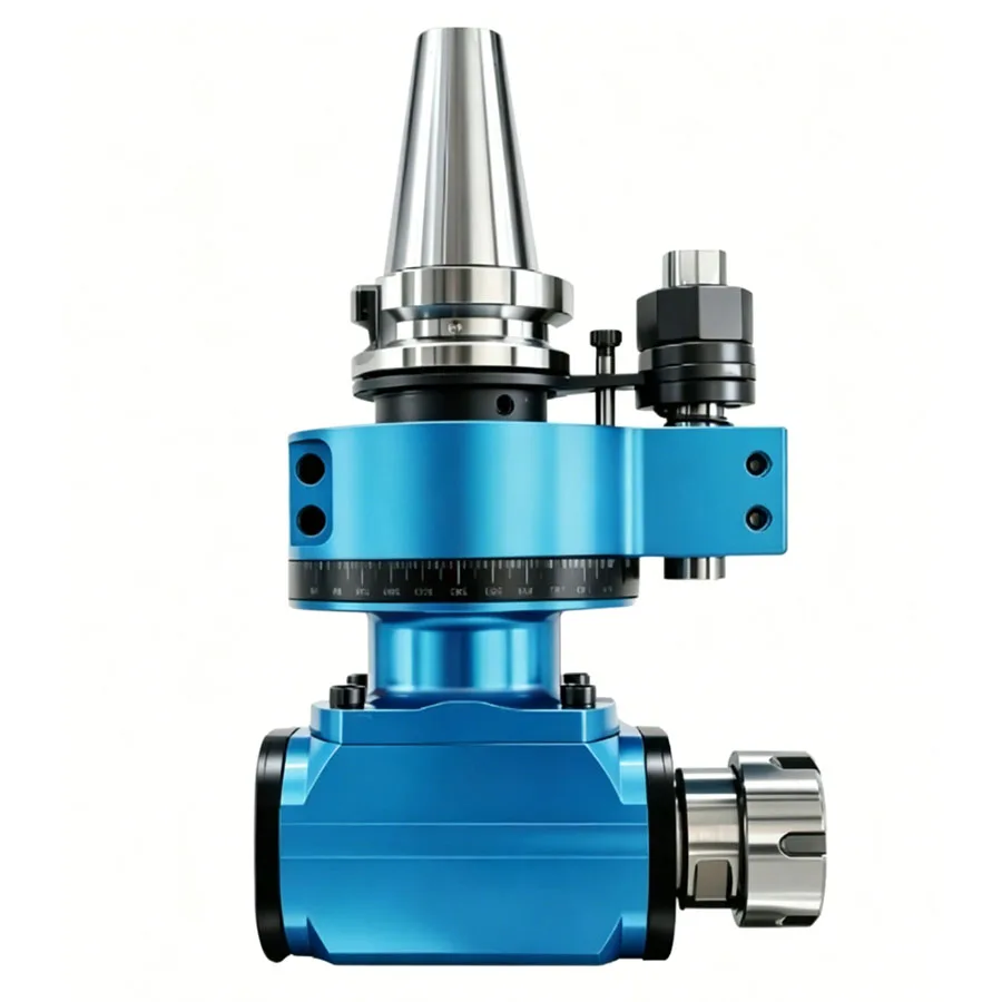 CNC machining center side milling head BT30BT40BT50 angle head bidirectional output high-speed machining of 90 ° right angles