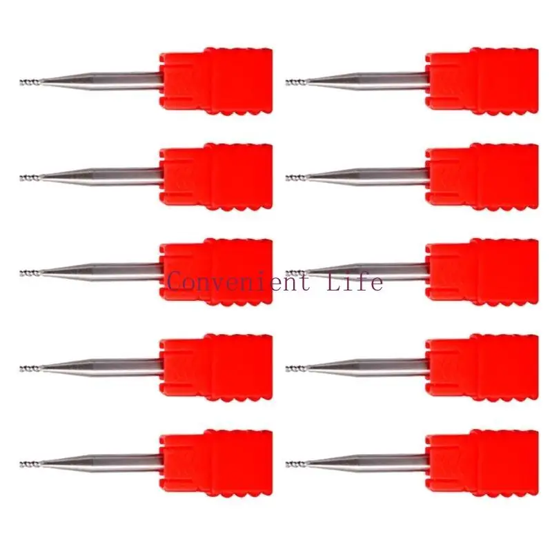 مجموعة L1EE مكونة من 10 قواطع مطاحن نهاية فولاذية ثلاثية الحواف لمعالجة الألومنيوم وطول العمر MTS2X6X4X50 MTS1X3X4X50
