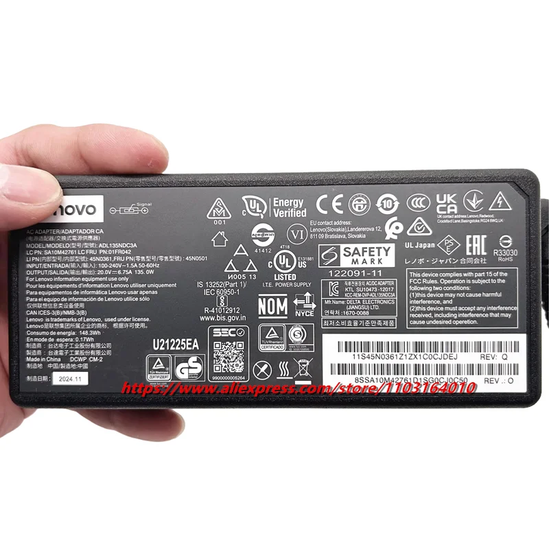 Original For Lenovo Thinkpad T440p Y50-70 Y50-70 T440p T450p T460p T530 T540 T540p Laptop AC adapter Charger 20V 6.75A 135W