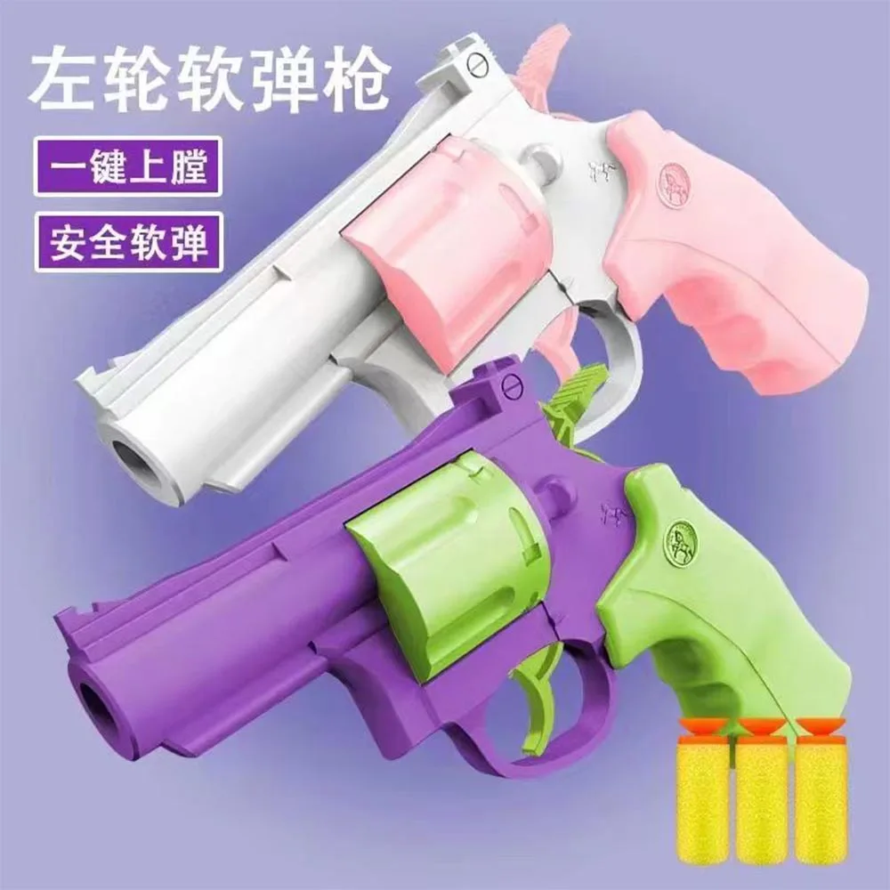 Revolver Pistol Launcher Soft Bullets Toy Guns Revolver TK Gun For Girls Boys Dropshipping