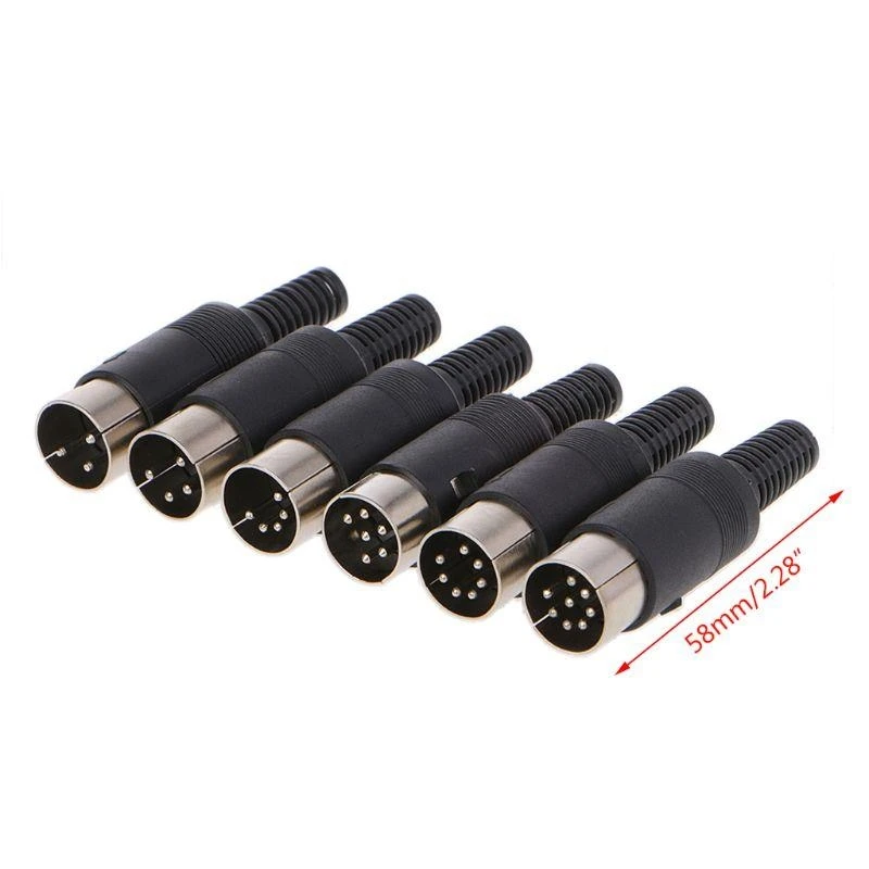 LXAF Male DIN Plug Socket Connector 3/4/5/6/7/8 PIN Chassis Cable Mount