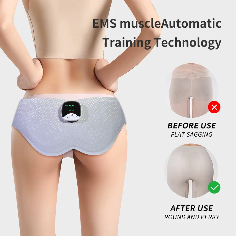 Jinkairui EMS Hip Pad Smart Automatic Hip Trainer Home Hip Muscle Massager Fitness Equipment Body Sculpting Hip EMS Pad
