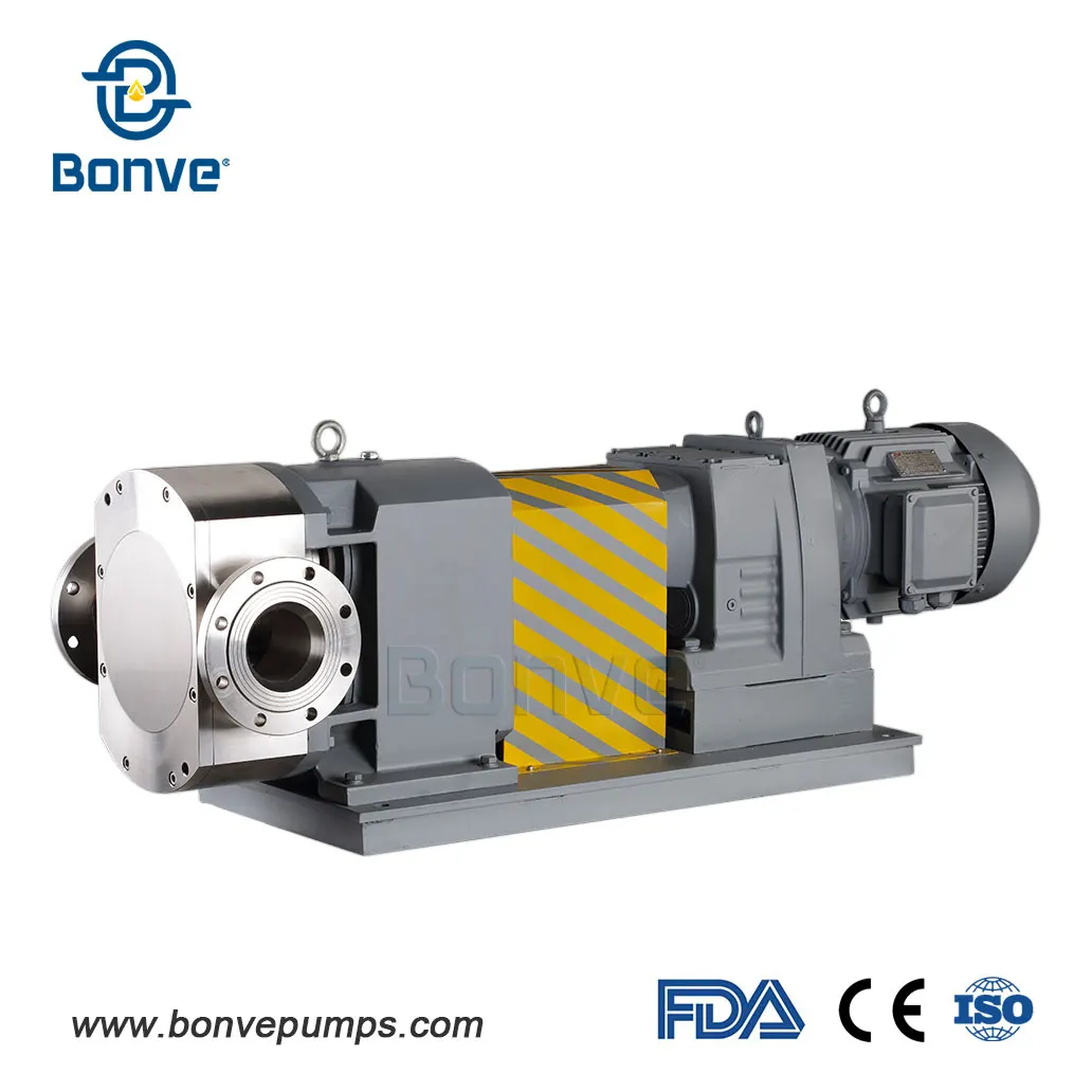 Industrial Heating Jacket Rotor Pump for High Viscosity Adhesive SS316L Rotary Lobe Pump for Resin Glue and Sealant Transfer