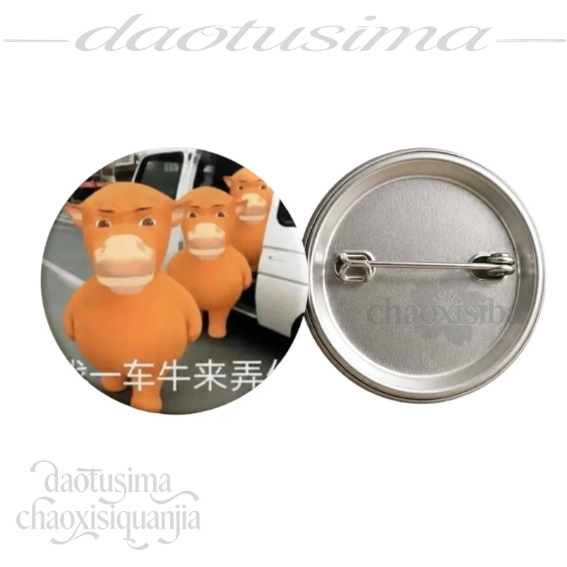 Anime Niu Lai Cute Funny Badges Button Round Creative Pin Brooch Badge Bag Decor Accessories Fans Collect Friends Gifts Birthday