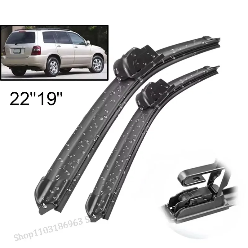 

Wiper Front Wiper Blades Set Kit For Toyota Highlander Kluger XU20 2000 - 2007 Windshield Windscreen 22"19"