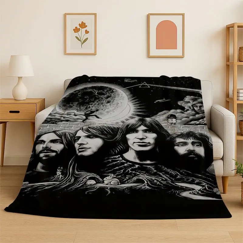 New Music Pink F-Floyd Rock Band Flannel Throw Blanket,Warm Cozy Blanket for Bed,Sofa,Couch,Bedroom,Living Room,Office,Camping
