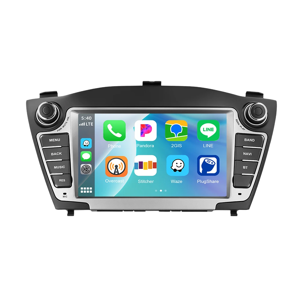 Podofo Wireless CarPlay Android Auto Multimedia-Player für Hyundai Tucson IX35 2009-2015 2G+64G 7'' HD-Touchscreen Autoradio BT GPS Android Radio FM Smart Car Systems Autoradio