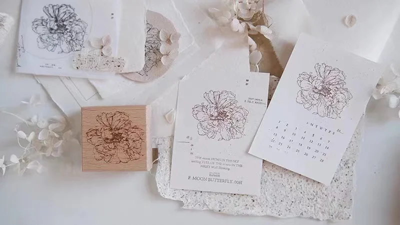 W stylu Vintage Zoey kwiat cień drewniany stempel na Album na zdjęcia DIY do scrapbookingu tworzenie kartek