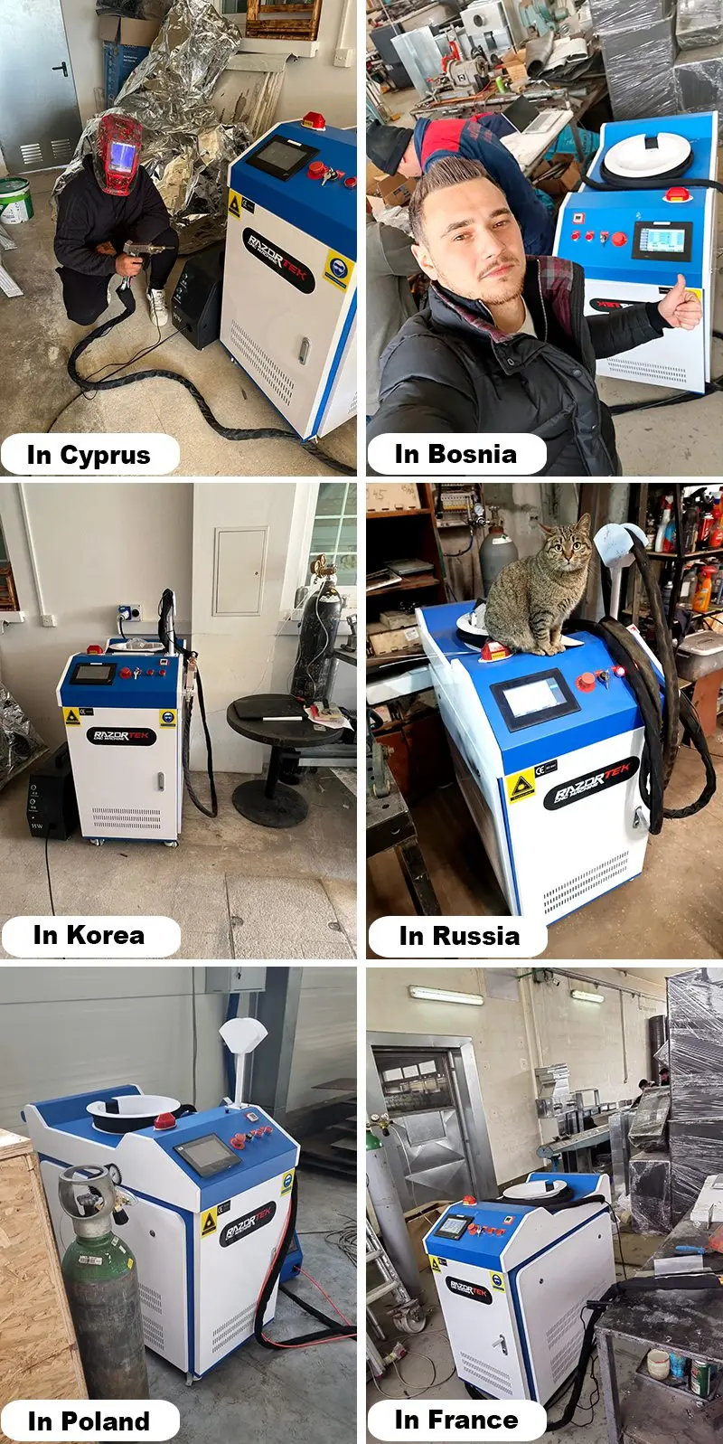 Razortek CNC Suplaser 3000w Laser Cleaning Machine RAYCUS ce version Laser Source for Paint Rust Removal Metal for sale