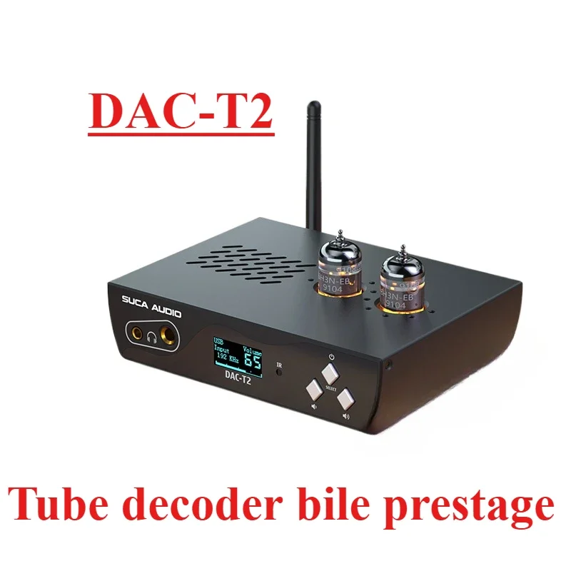 SUCA เสียง DAC-T2 DAC หลอดถอดรหัส hifi fever บลูทูธ 5.0 LDAC เสียง ES9038 หลอด Balanced หู amp preamp พร้อมรีโมทคอนโทรล