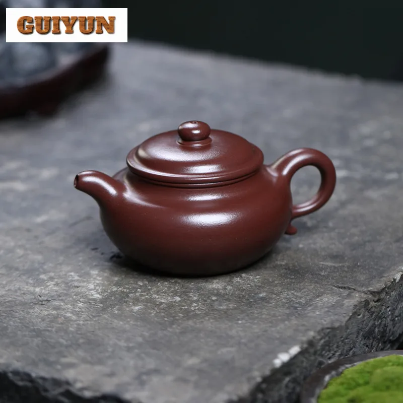 

290ml Traditional Yixing Purple Clay Teapots Handmade Pot Raw Ore Purple Mud Kettle With Strainer Zisha Tea Set Collection Craft