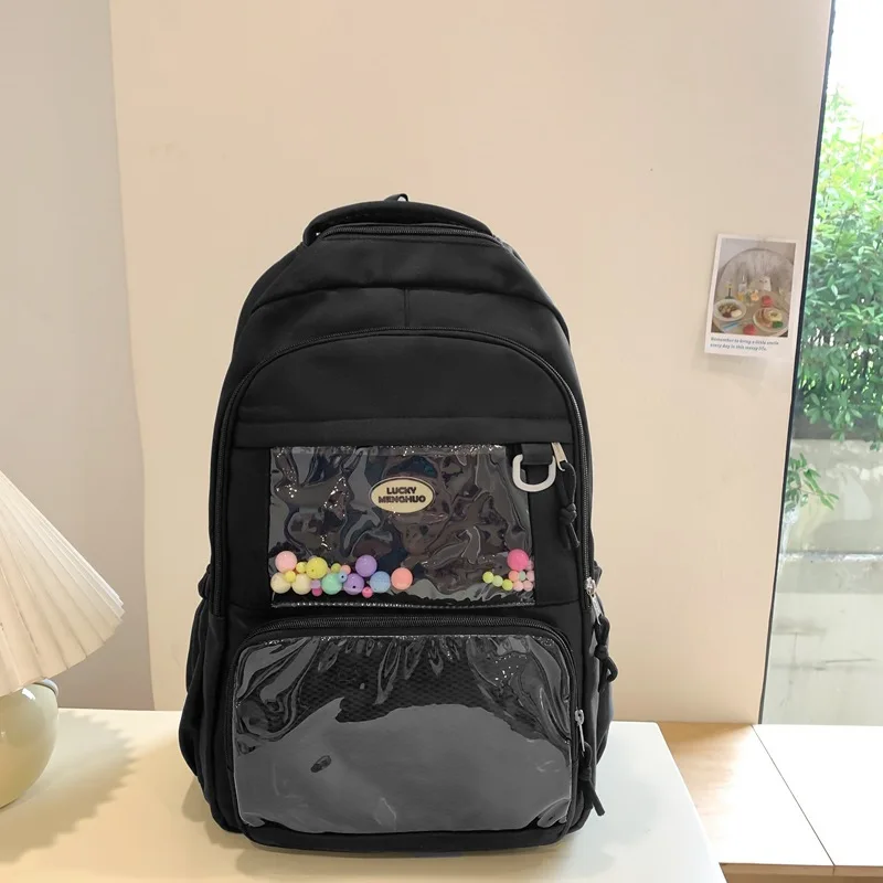 Cute Girl Small Appetite Transparent Ita Bag Female Korean All-match Students' Transparent Display Large-capacity Shoulder Bags