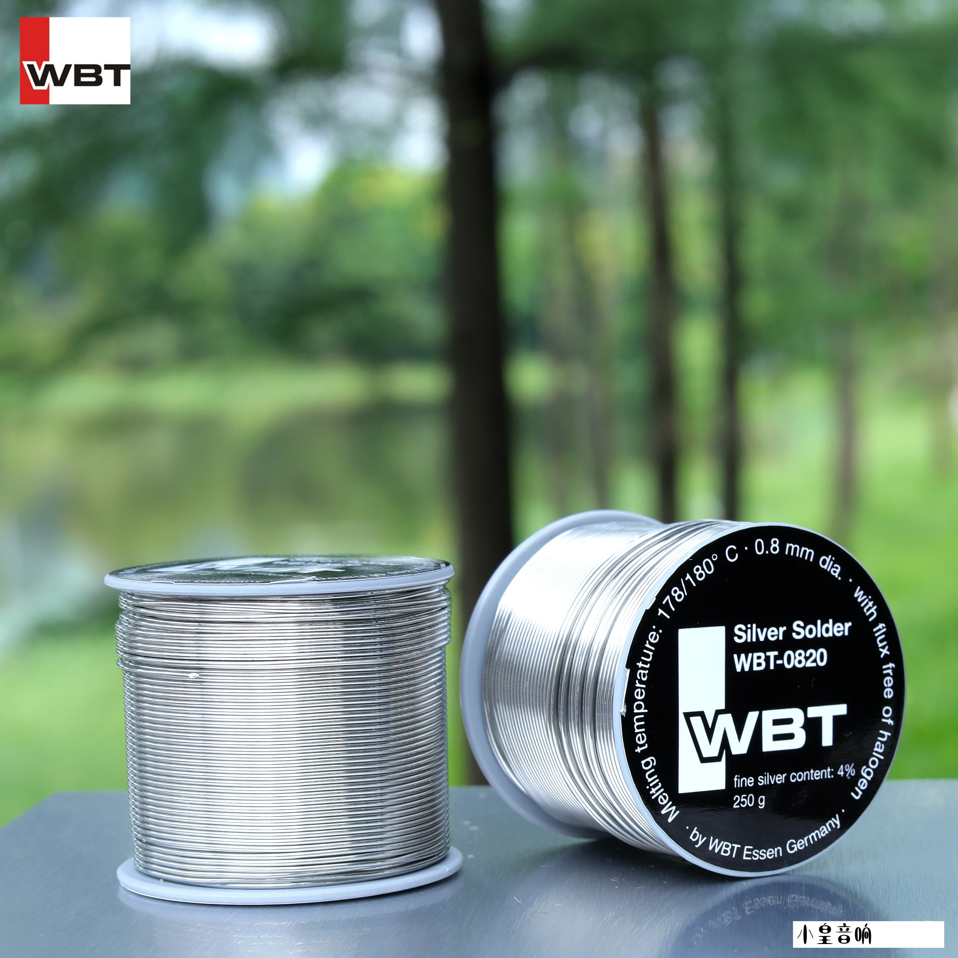 Novo 2 metros/5 metros/10 metros alemanha WBT-0820 0.8mm 4% ag prata hi-fi áudio baixo ponto de fusão fio de solda de prata