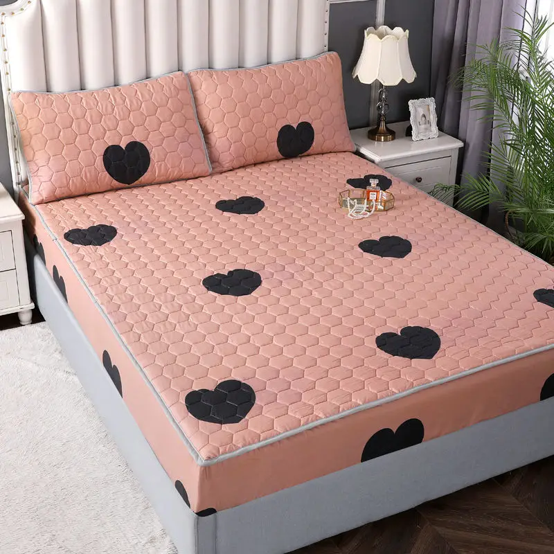 

Толстые простыни для спальни, нескользящая защита для матраса, четырехугольная пыленепроницаемая бытовая простая простыня для размера King Queen