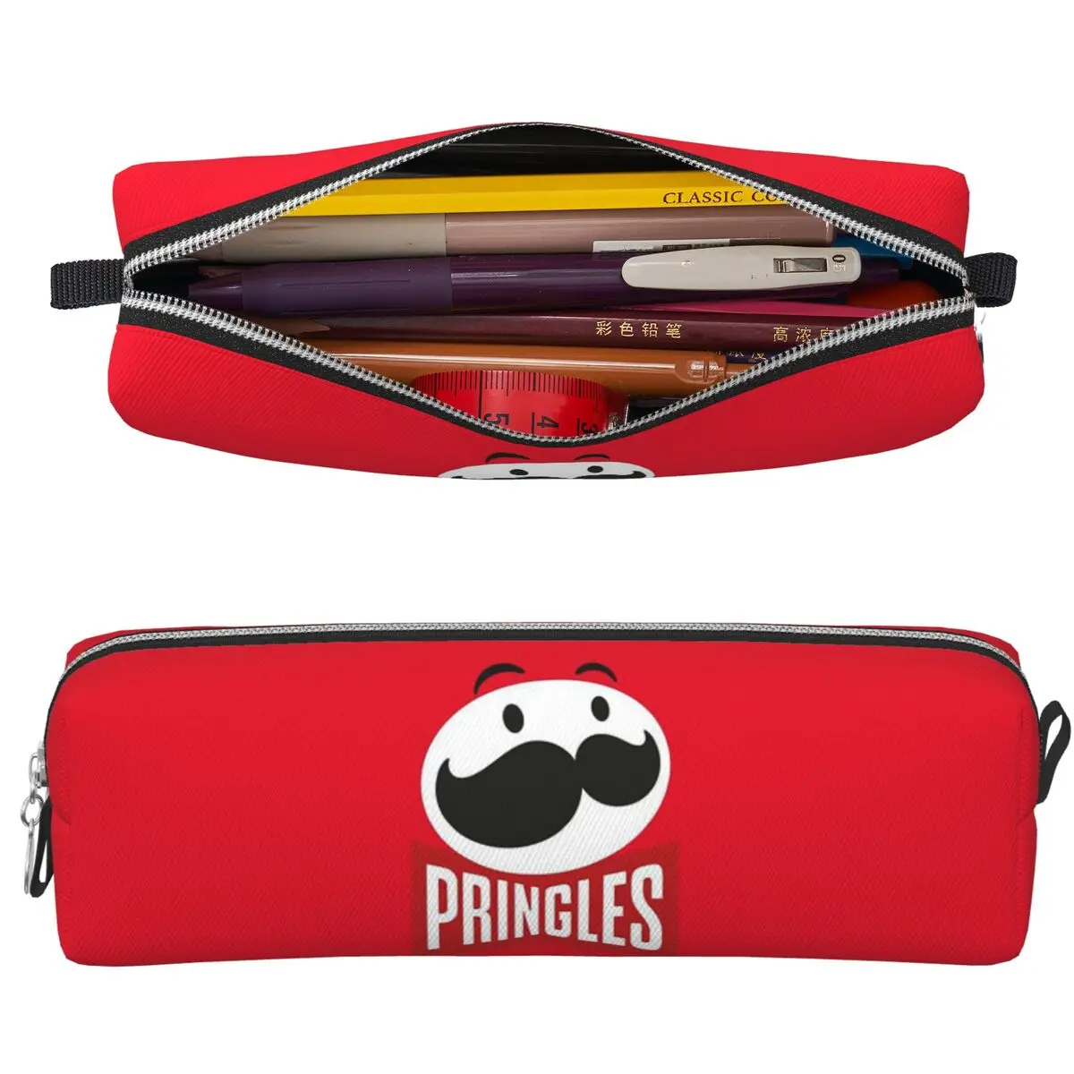 Potato Crisps Chips Pringles Federmäppchen, große Aufbewahrungstaschen für Stifte, Stiftbox für Kinder, Studenten, Schreibwaren, Stiftetui, Kosmetiktasche