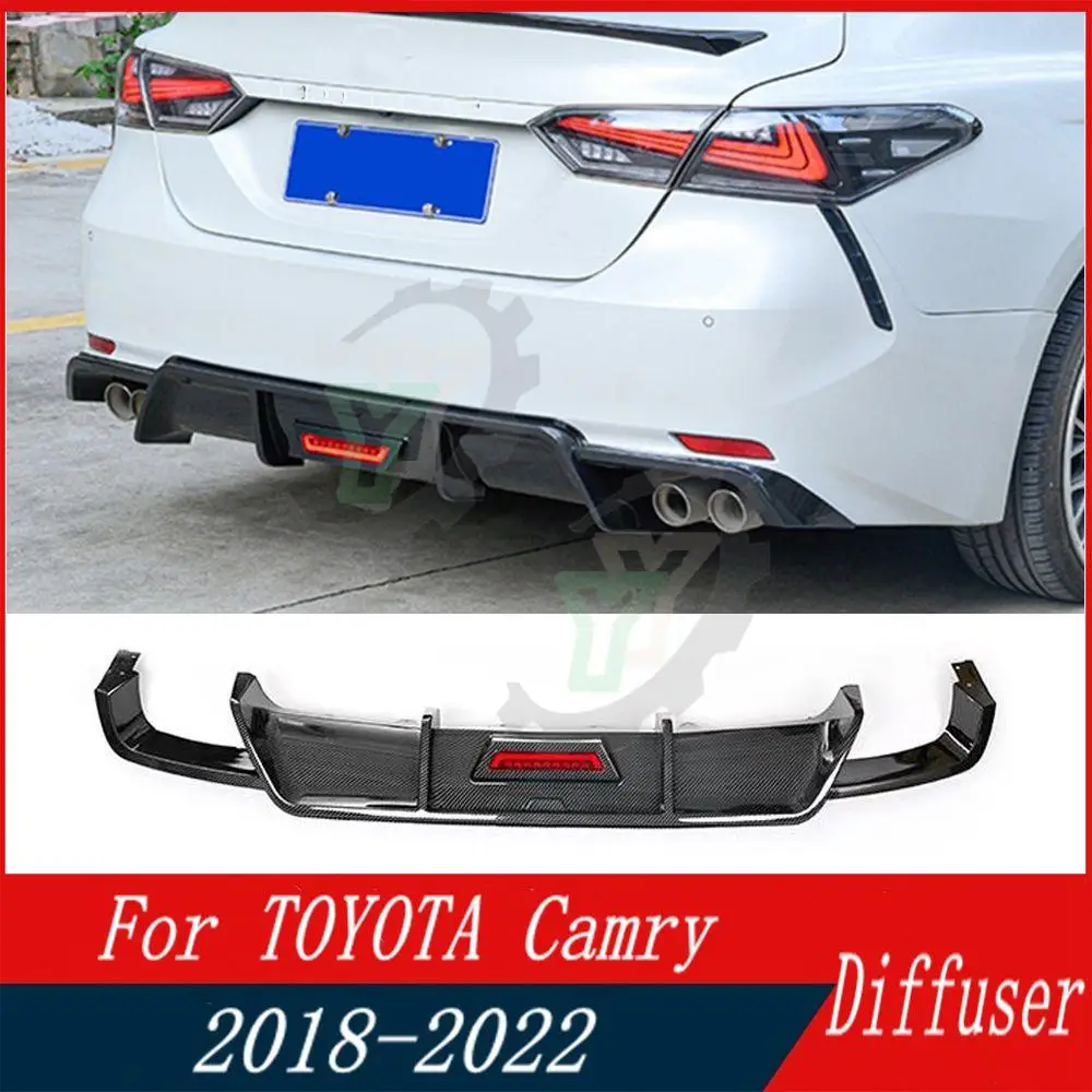 

Car Rear Bumper Diffuser Spoiler with Indicator Light Posterior Lip Body Kit For TOYOTA Camry 8th Sport SE XSE 2018 2019-2022