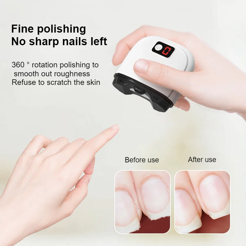 Youpin Xiaomi Electric Automatic Nail Clippers with Light Trimmer Nail Cutter Manicure For Baby Care Scissor Nail Clipper Tools