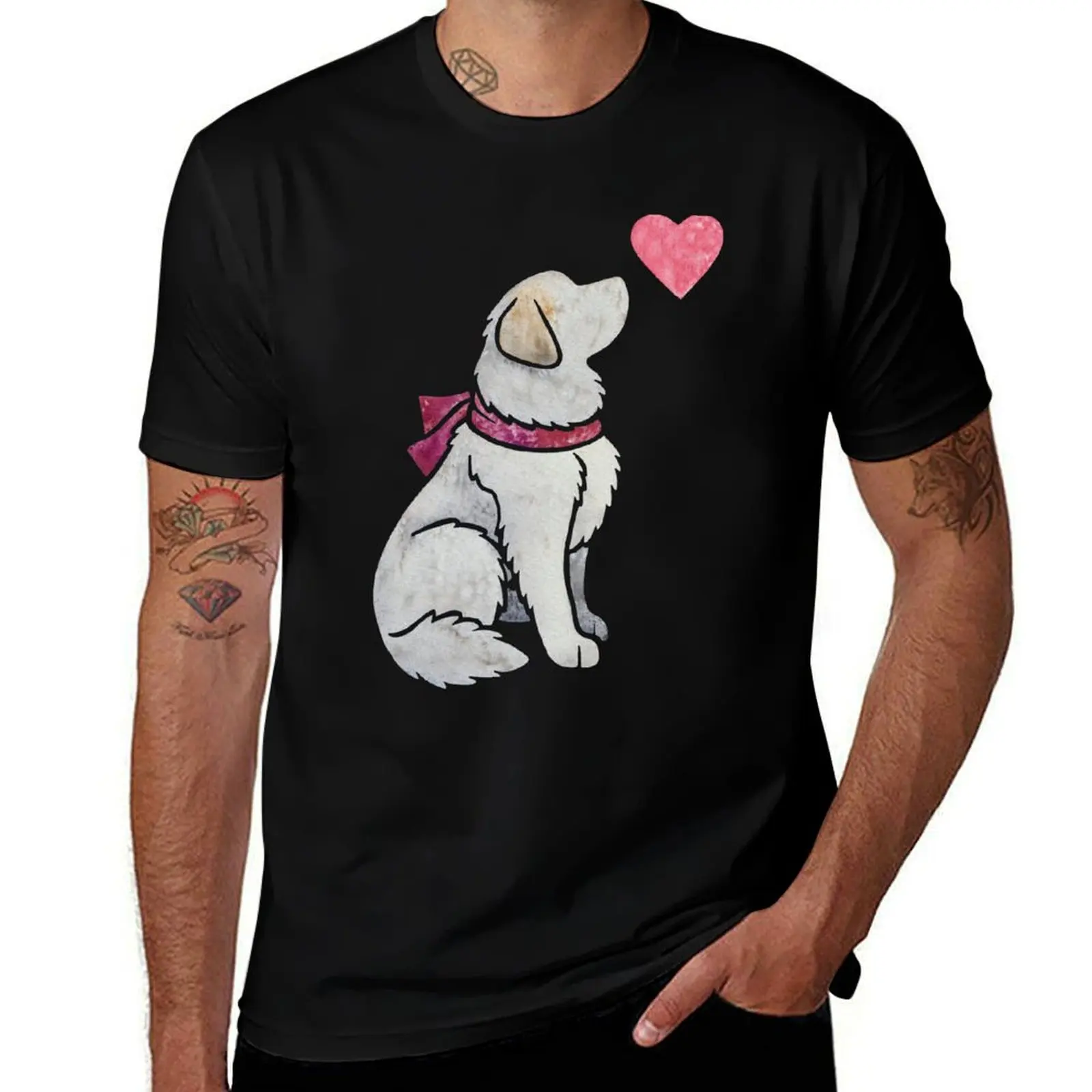 

Watercolour Pyrenean Mountain Dog (Great Pyrenees) T-Shirt new edition sublime oversizeds plus sizes oversized t shirt men