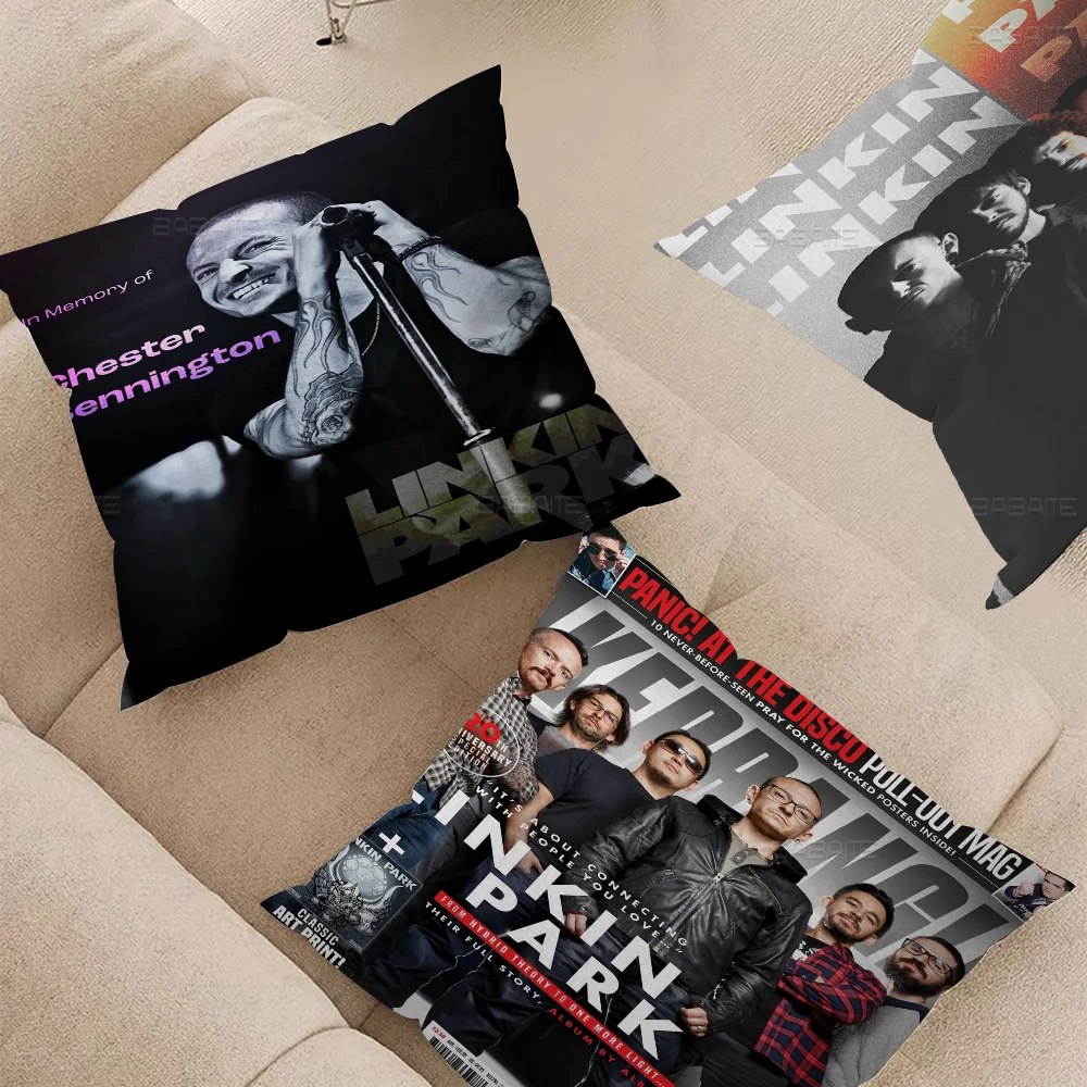 Band L-Linkin Cool P-Park Cushion Cover Pillowcase Upholstery Sofa Throw Pillow Home Decor Pillowcas