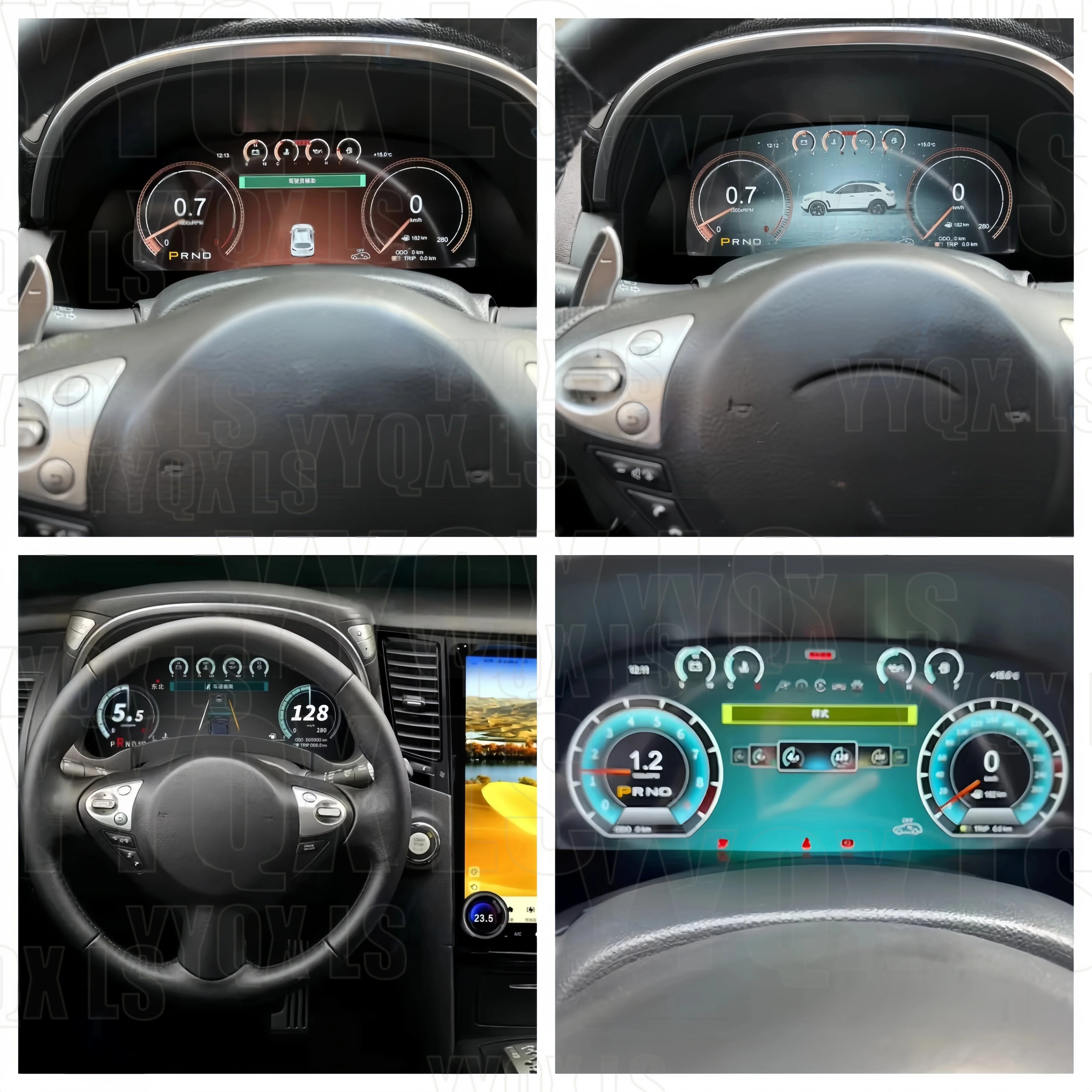 HAN LS For Infiniti FX35 FX50 QX70 2009-2016 Digital Cluster Odometer Screen LCD Instrument Panel Virtual Cockpit Speed Meter
