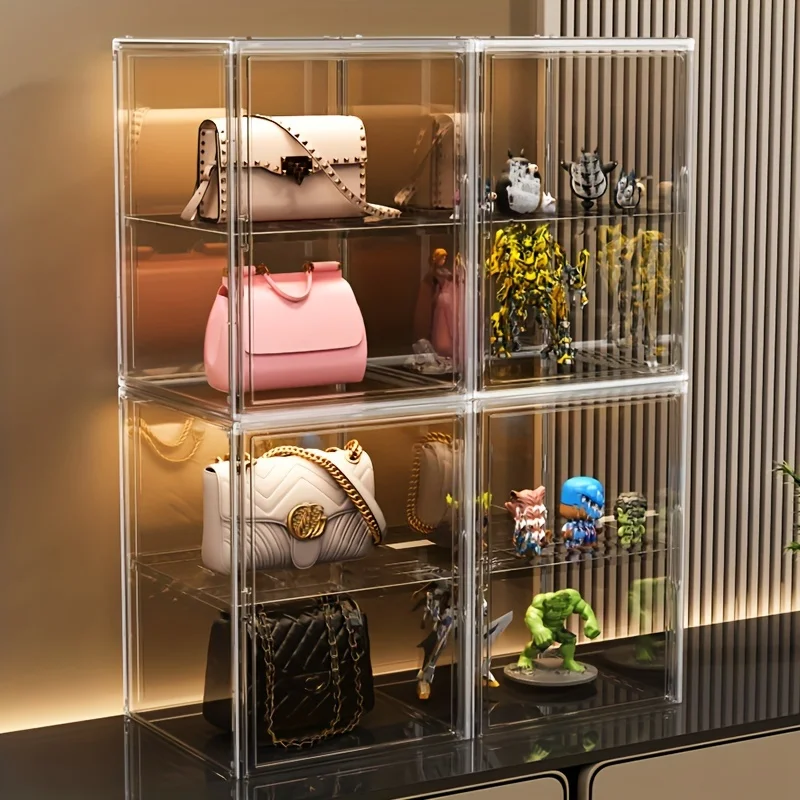 투명 대용량 보관 박스 정리함, 아크릴 박스 쇼케이스 블라인드 박스, 가방용 메이크업 정리함, 1/3 개