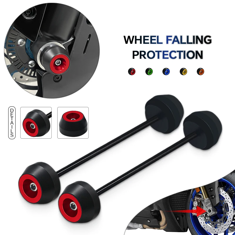 Motorcycle Front & Rear Wheel Fork Axle Sliders Crash Falling Protector For GSXR600 GSXR750 GSXS1000 GSXS1000F GSXS1000S
