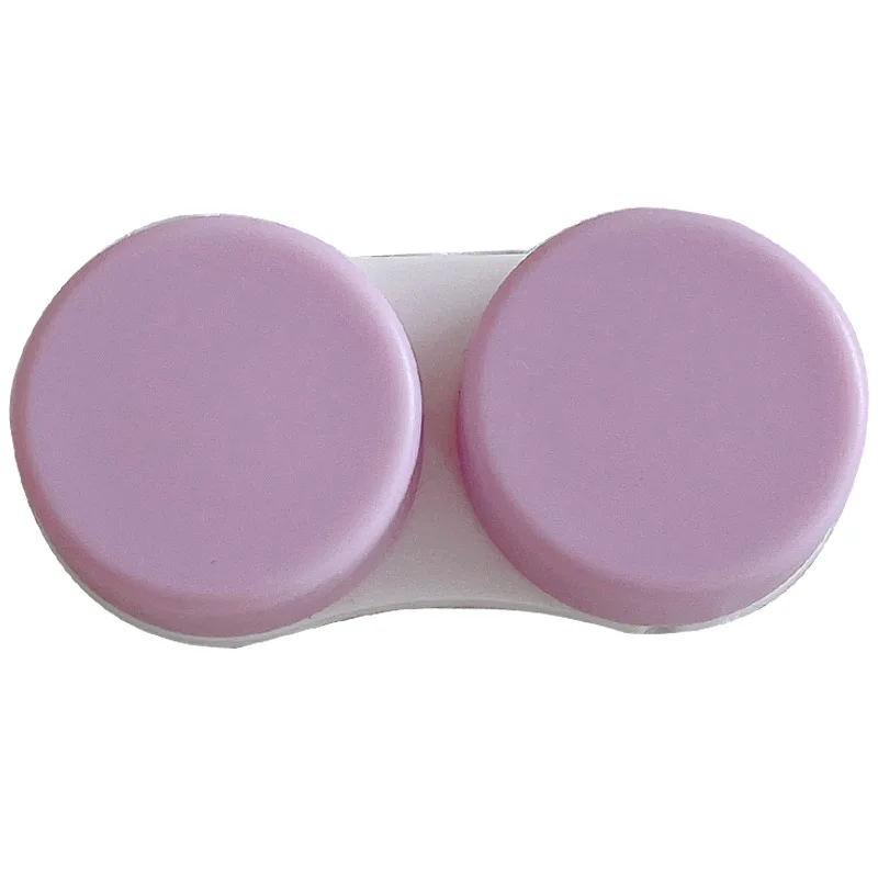 Contact Lens Cases Tiny Solid Color Plastic Box Lightweight Protective Case Outdoor Contact Lenses Storage Case