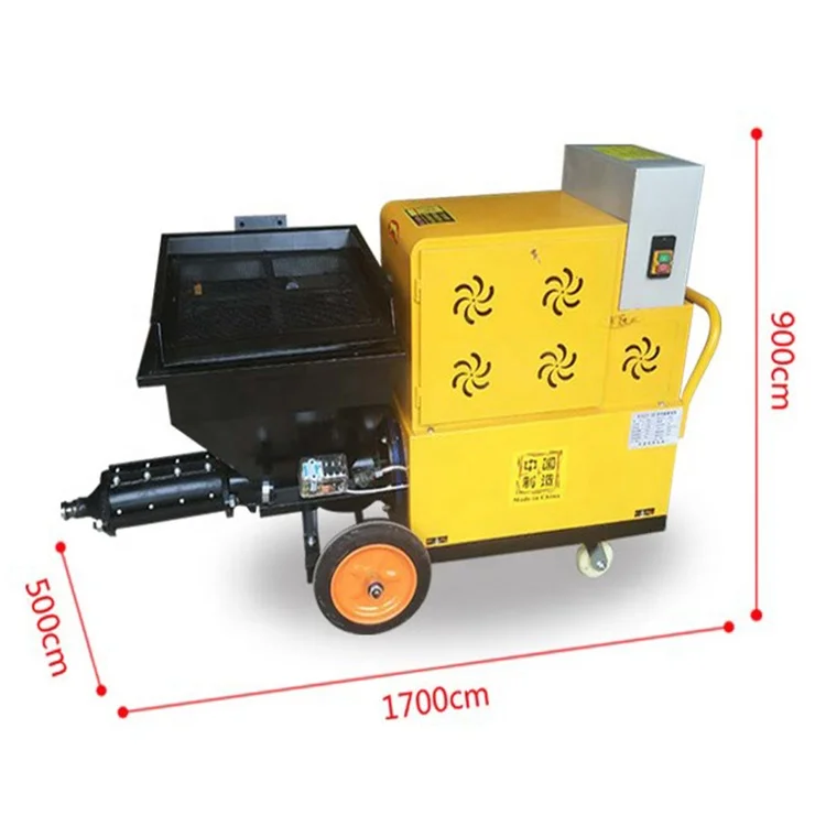 

Big power cement spraying machine electric portable mortar spray machine with wheels