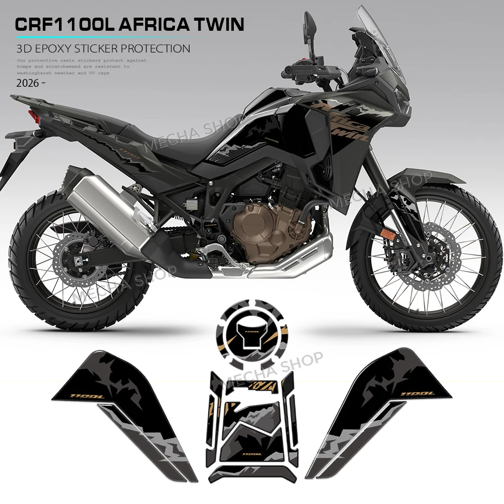 For Africa Twin CRF 1100 L Tank Pad 3D Epoxy Resin Sticker Protection Kit CRF1100L 2026