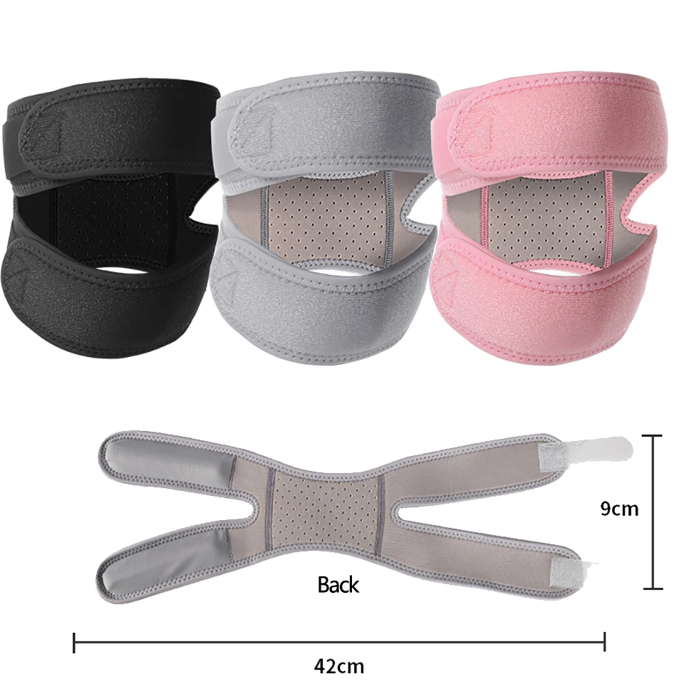 GTUBIKE 1PC Adjustable Sports Kneepad Double Patellar Knee Patella Tendon Support Strap Brace Pad Protector Knee Wrap Strap Band