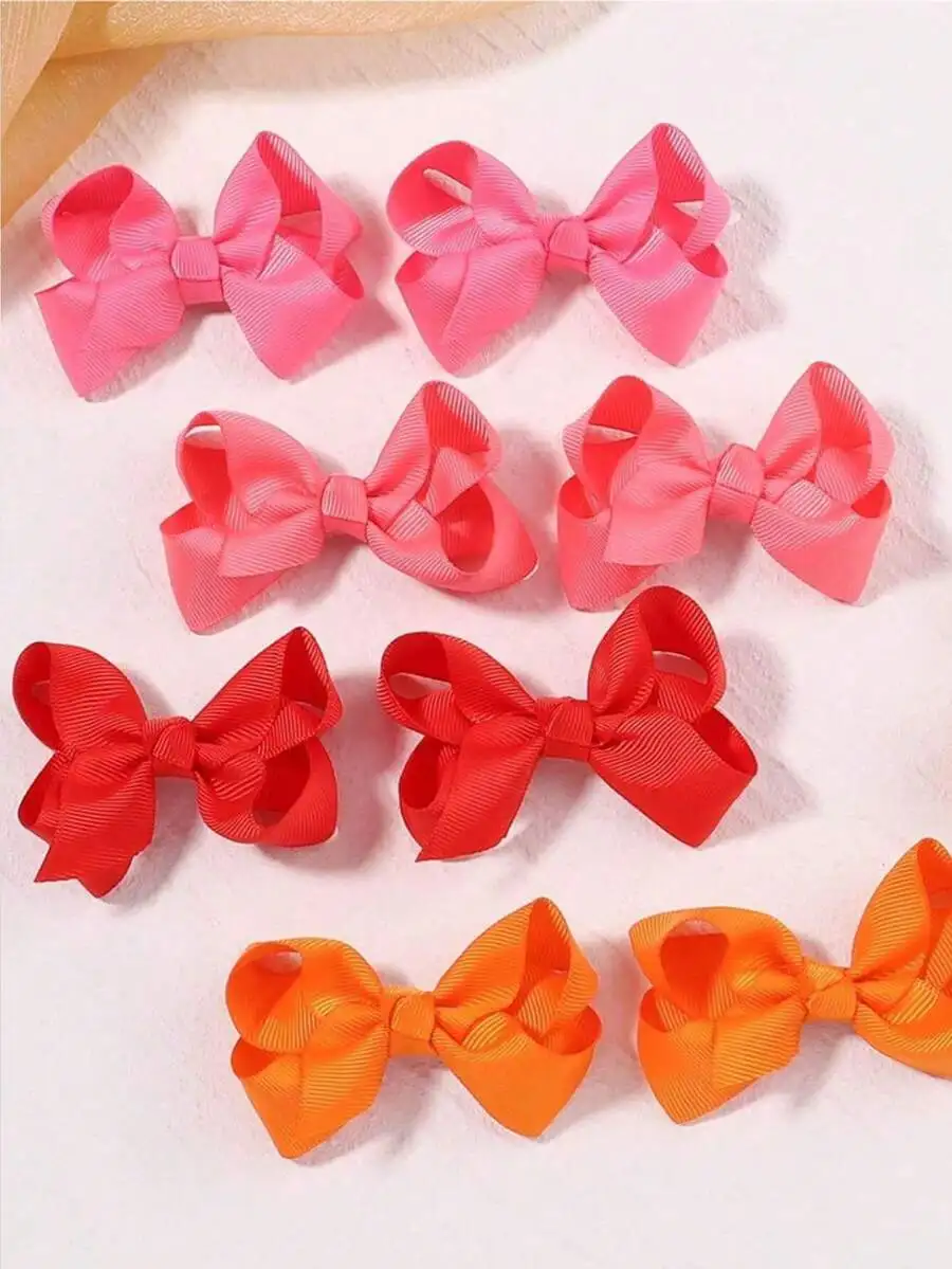 

Polyester Bow Hair Clips For Women, Casual Barrettes In Solid Colors, Fashion Hair Accessories
