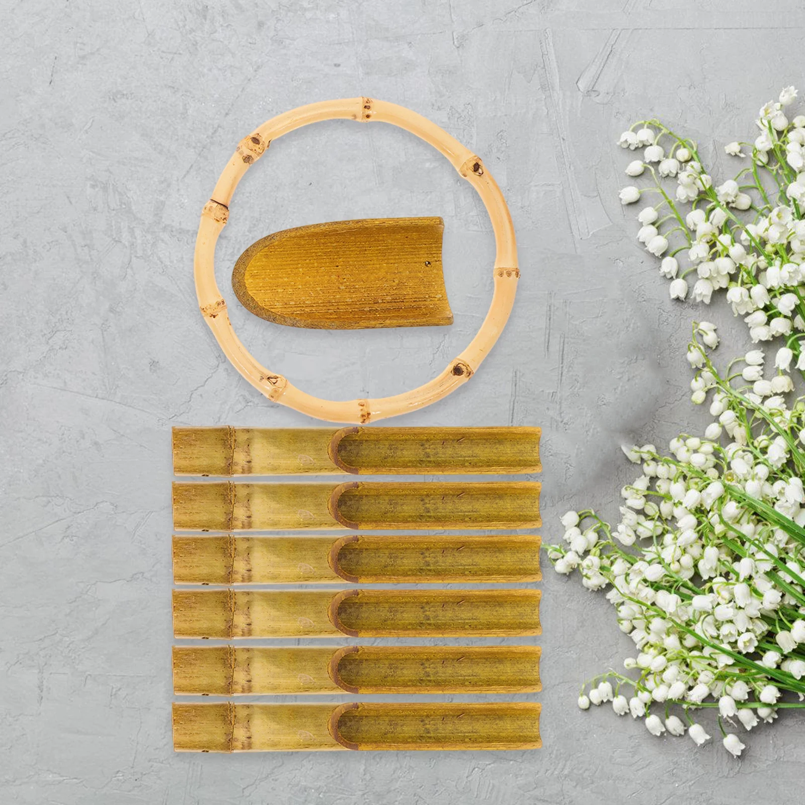 

Diy Kit Bamboo Garden Decor Farmhouse Hanging Chimes Hollow Pendant Outdoor Tubes Japanese Craft Parts Rustic Wooden Making Kit