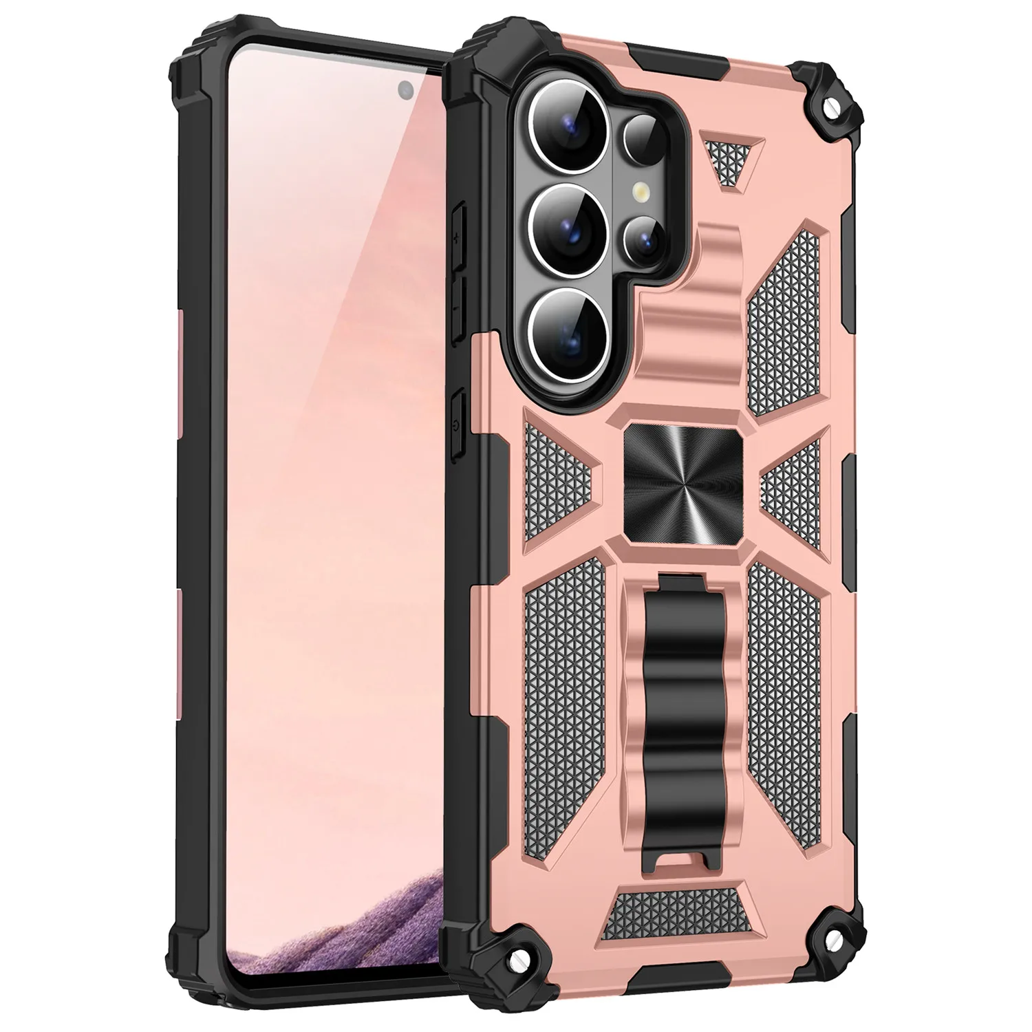 Tarnmuster Anti-Schock-Hülle für Samsung Galaxy S26 Ultra S25 FE S24 A56 A16 A17 A37 A57 Militärische Rüstung mit Integriertem Ständer – Detail 11