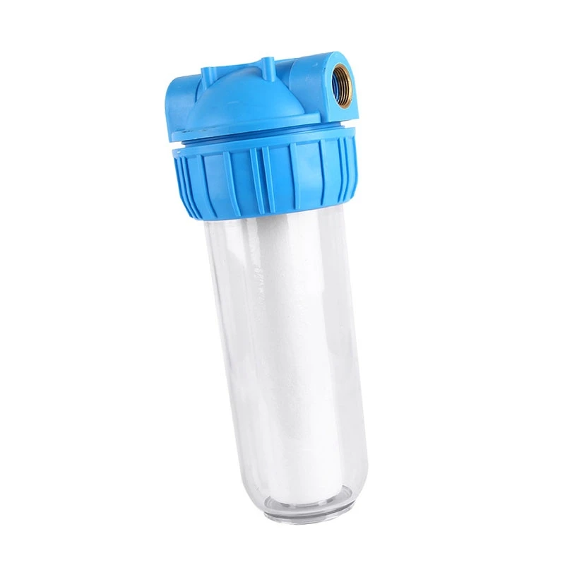 10in Water Filter Housing with Filter 1in Brass Port Transparent for Impurities Removal