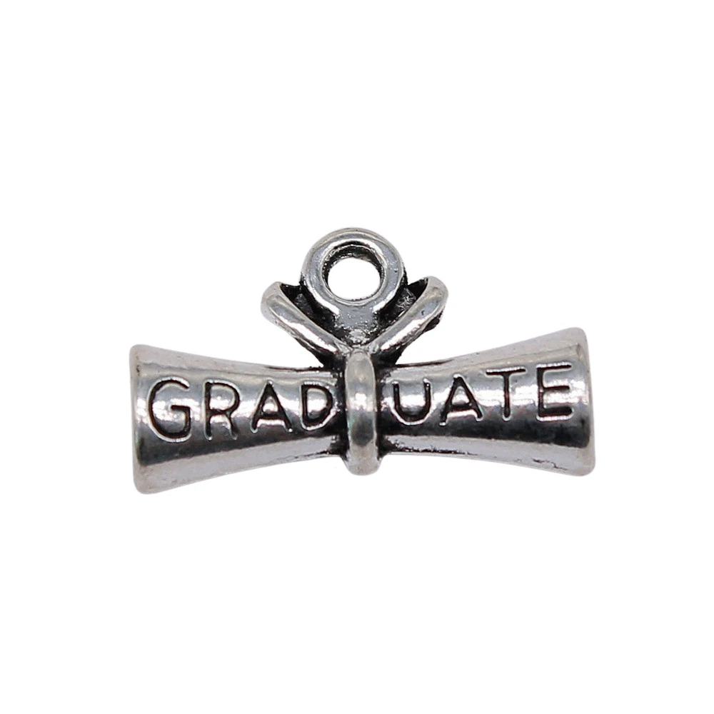 Ornaments Graduate Charms Jewelry Making 22x13mm 10pcs