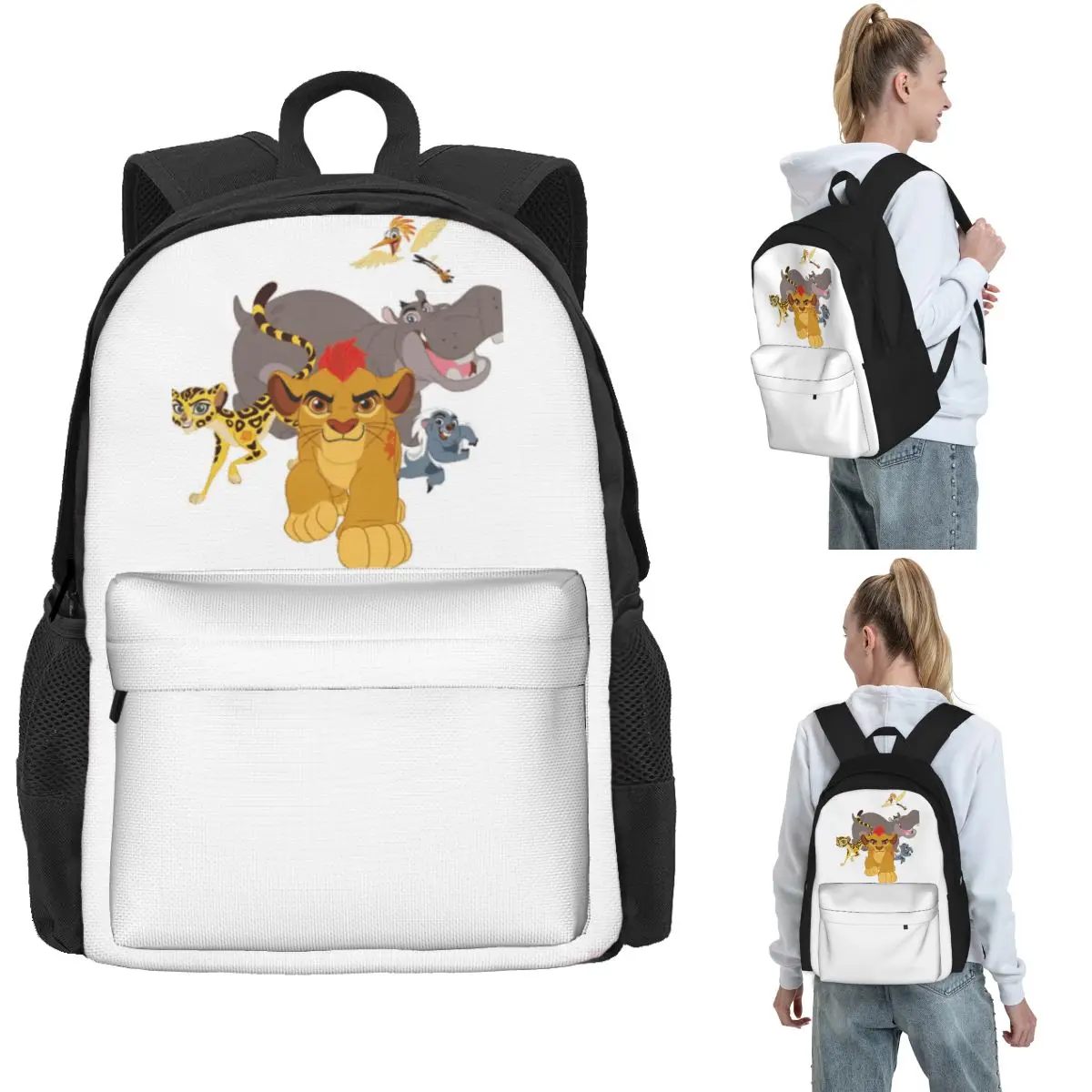 

Рюкзаки с изображением льва, сумка для книг для мальчиков и девочек, детские школьные сумки большой вместимости, дорожный рюкзак, сумка на плечо