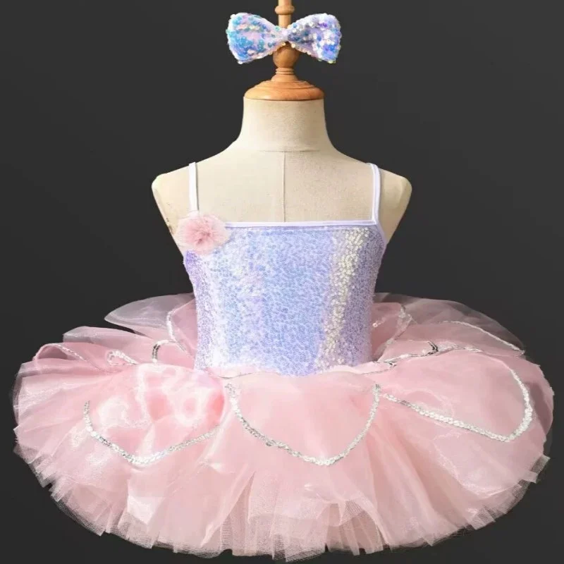 

Sequined Ballet Tutu Girls Dance Clothes Professional Swan Lake Ballerina Tutu Kids Modern Dance Party Ballet Costume Girls