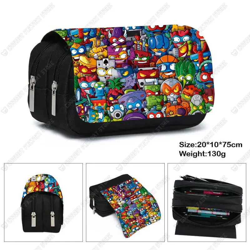 Cartoon Boys Girls Super Zings Pencil Case Students Superzings Pen Bag Teens Stationery Bag Kids Pencil Holder Surprise Gifts
