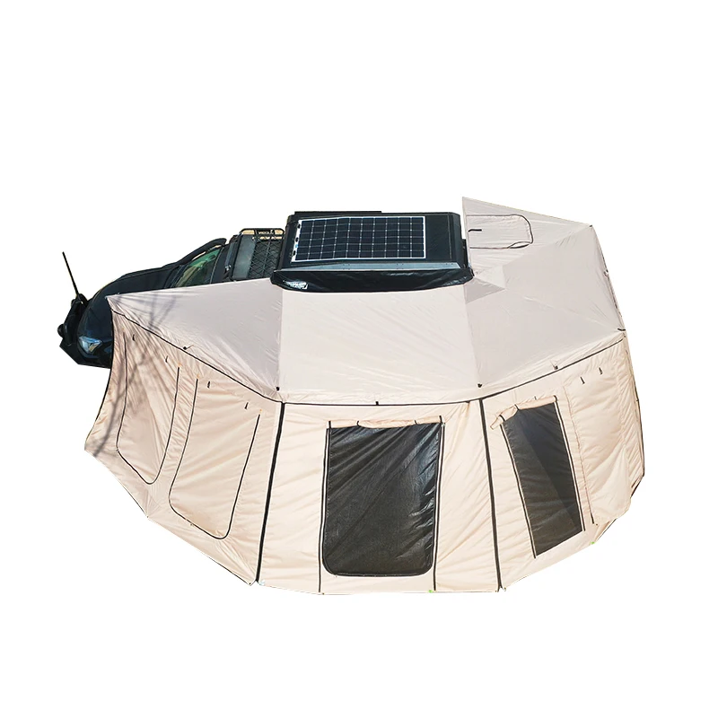 Factory Wholesale 6-Piece Set Of Waterproof Easily Collapsible Detachable Side Walls 270 Degree Outdoor Side Awning Single Layer
