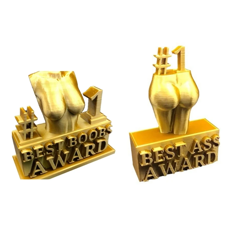 Funny Gold Butt/Boob Award Novelty Yard Ornament Best Butt Award Decoration